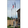 40' Commercial Series Outdoor External Halyard Flagpoles - Clear